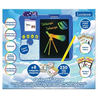 Francouzsko-anglická interaktivní čtečka karet s kreslicím tabletem