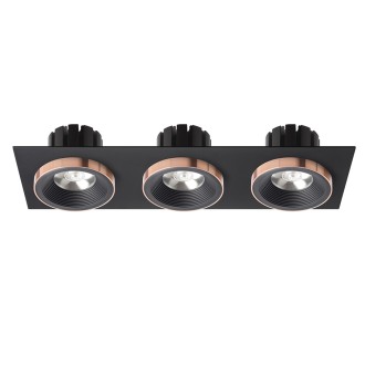 Rendl - SHARM SQ III zápustná bílá měď 230V LED 3x10W 24° 3000K Barva: Černá