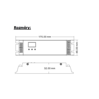 T-led - DMX dimLED dekodér 4CH8A Varianta: DMX dimLED dekodér 4CH8A, Barva ovladace: Černá