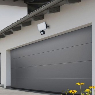 NEDES - Venkovní černý LED reflektor s PIR senzorem 20W / 4000K - LF7022S