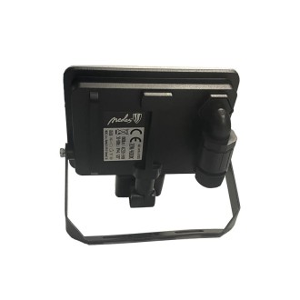 NEDES - Venkovní černý LED reflektor s PIR senzorem 20W / 4000K - LF7022S