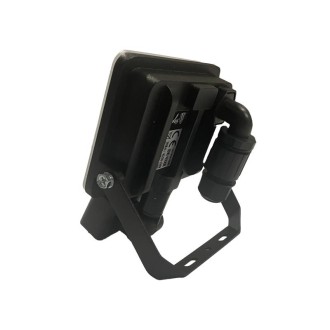 NEDES - Venkovní černý LED reflektor s PIR senzorem 10W / 4000K - LF7021S