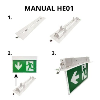 NEDES - Set pro montáž do stropu pro nouzové svítidla LEL204 - HE01