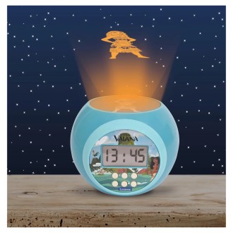Budík s projektorem Odvážná Vaiana