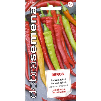 Dobrá semena Paprika zel. beraní roh - Beros, mírně ostrý 0,6g