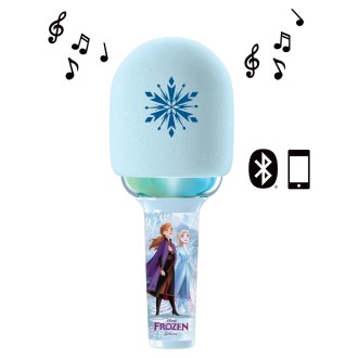 Svítící bezdrátový karaoke mikrofon Ledové království