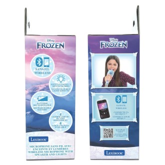 Svítící bezdrátový karaoke mikrofon Ledové království