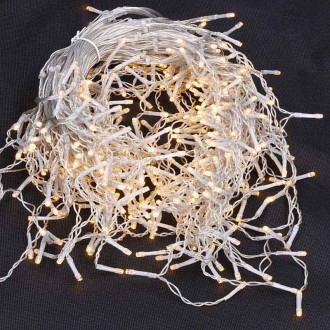 Solight LED vánoční závěs, rampouchy, 360 LED, 9m x 0,7m, přívod 6m, venkovní, teplé bílé světlo