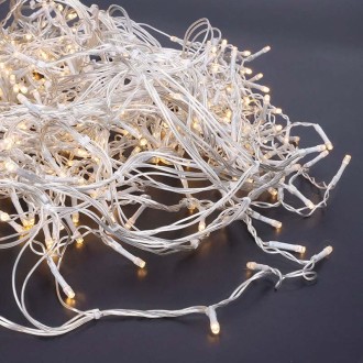 Solight LED vánoční závěs, rampouchy, 120 LED, 3m x 0,7m, přívod 6m, venkovní, teplé bílé světlo, paměť, časovač