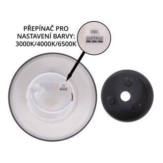 T-led - LED nástěnné svítidlo EKLIPSO G šedé Barva krytu: Šedá, Varianta: 12W, Napětí (V): 230 V