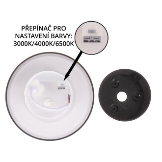 T-led - LED nástěnné svítidlo EKLIPSO B černé Barva krytu: Černá, Varianta: 15W, Napětí (V): 230 V