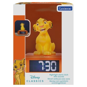 Budík s nočním 3D světlem Simba