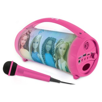 Reproduktor s mikrofonem Boombox Barbie