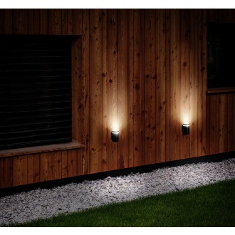 Solight LED venkovní nástěnné osvětlení Potenza, 1x GU10, černá Stupeň krytí (IP): IP54