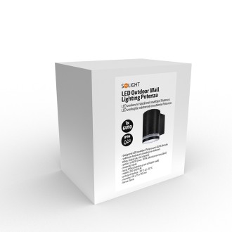 Solight LED venkovní nástěnné osvětlení Potenza, 1x GU10, černá Stupeň krytí (IP): IP54
