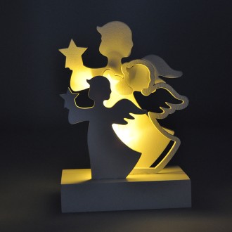 Solight LED andělé, dřevo, bílá barva, 2x AA Stupeň krytí (IP): IP20