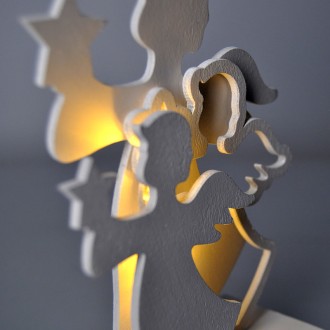 Solight LED andělé, dřevo, bílá barva, 2x AA Stupeň krytí (IP): IP20