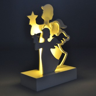 Solight LED andělé, dřevo, bílá barva, 2x AA Stupeň krytí (IP): IP20