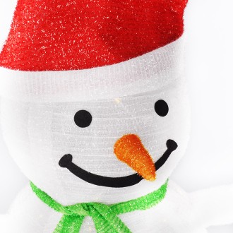 Solight LED sněhulák venkovní 40LED, teplá bílá, IP44, výška 70cm, 3x AA, časovač Stupeň krytí (IP): IP44