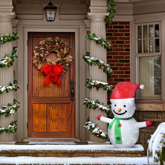 Solight LED sněhulák venkovní 40LED, teplá bílá, IP44, výška 70cm, 3x AA, časovač Stupeň krytí (IP): IP44