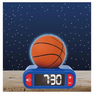 Budík s nočním 3D světlem Basketball