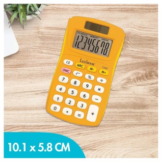 8místná kapesní kalkulačka solární žlutá