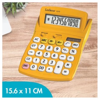 10místná kalkulačka s nastavitelným úhlem obrazovky žlutá