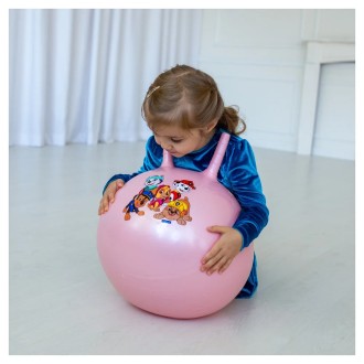 Nafukovací skákací míč 45 cm růžový Tlapková Patrola