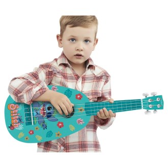 Dřevěné ukulele s nylonovými strunami 53 cm Disney Stitch