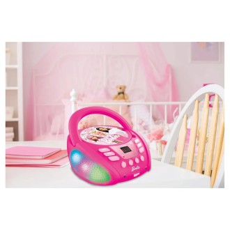 Svítící Bluetooth CD přehrávač Barbie