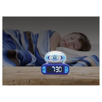 Budík s nočním 3D světlem Rugby míč