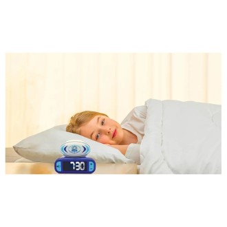 Budík s nočním 3D světlem Rugby míč