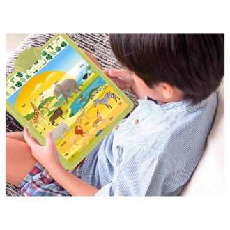 Anglicko-francouzský mluvící plakát Savana