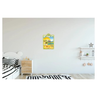 Anglicko-francouzský mluvící plakát Savana