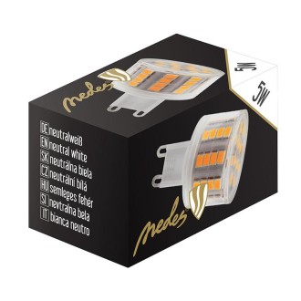 NEDES - LED žárovka 5W - G9 / SMD / 4000K / W - ZLS625CW