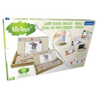 Anglicko-francouzská dřevěná škola slovíček Bio Toys