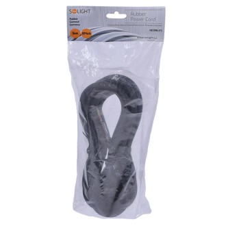 Solight flexo šňůra, 3x 1,5mm2, gumová, černá, 5m Stupeň krytí (IP): IP44