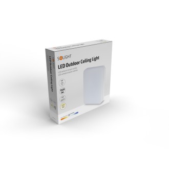 Solight LED venkovní osvětlení, přisazené, čtvercové, IP54, 24W, 1920lm, 4000K, 28cm Barevná teplota (К): 4000 K, Stupeň krytí (IP): IP54