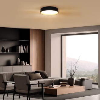 Solight LED osvětlení s dálkovým ovladačem Larios Black, 48W, 3360lm, 39cm, změna chromatičnosti, stmívatelné