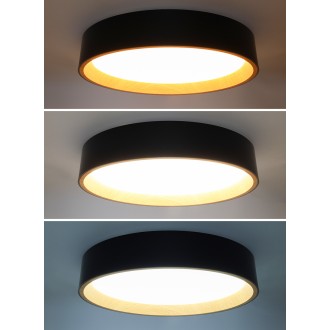 Solight LED osvětlení s dálkovým ovladačem Larios Black, 48W, 3360lm, 39cm, změna chromatičnosti, stmívatelné