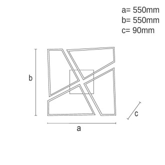 NEDES - LED stropní svítidlo s dálkovým ovladačem 115W - TA1312/B