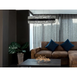 NEDES - LED luxusní závěsné křišťálové svítidlo s dálkovým ovladačem 80W - TA2303/B