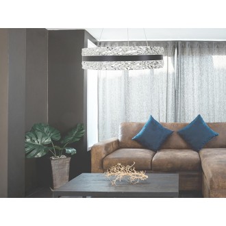 NEDES - LED luxusní závěsné křišťálové svítidlo s dálkovým ovladačem 80W - TA2303/B