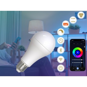 NEDES - LED žárovka WIFI 15W - A60 / E27 / CCT + RGB - ZLS535W