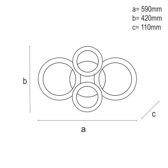 NEDES - LED stropní svítidlo s dálkovým ovladačem 100W - J3346/B