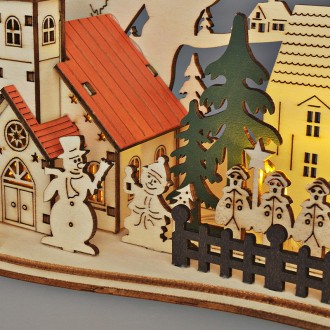 Solight LED vánoční městečko s kostelem, 30x19cm, 2x AAA Stupeň krytí (IP): IP20