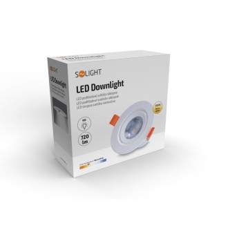 Solight LED podhledové světlo bodové, 5W, 400lm, 3000K, kulaté, bílé Barevná teplota (К): 3000 K, Stupeň krytí (IP): IP20