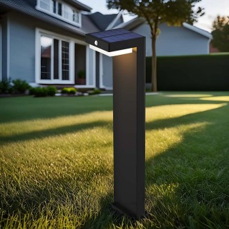 Solight LED solární sloupkové osvětlení Palermo, 5W, 400lm, 3000K
