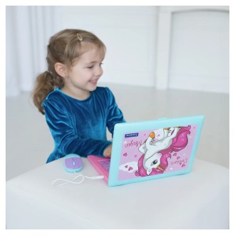 Dvojjazyčný FR-EN vzdělávací notebook Jednorožec