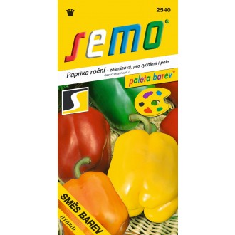 Paprika zel. sladká F1 - směs barev F1 15s - série PALETA